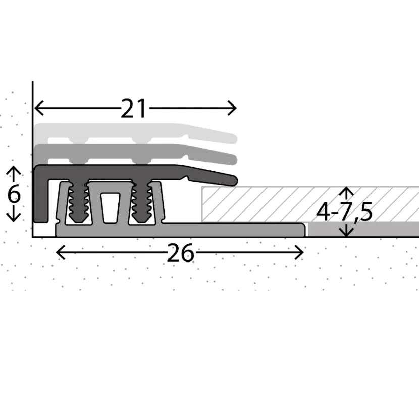 Abschlussprofil für Designboden