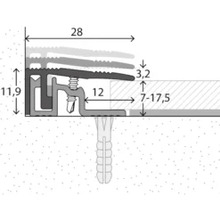 Abschlussprofil für Laminat / Multilayer und Fertigparkett