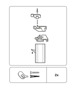 Aluminium-Vorhangschiene 1-läufig weiß