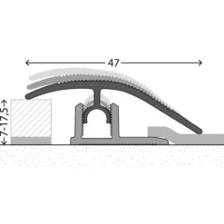 Anpassungsprofil für Laminat / Multilayer und Fertigparkett
