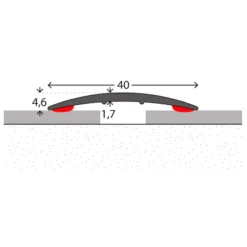 Übergangsprofil für textile Bodenbeläge und Laminat oder Multilayer