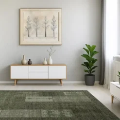 Moderner Teppich im Patchwork-Design