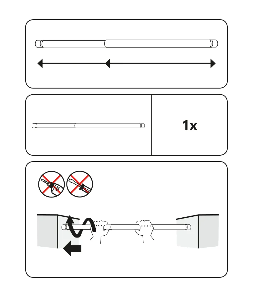 Spannstange Ø 23/26 mm nickel-optik