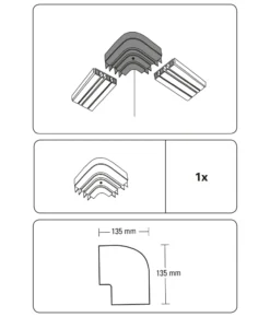 Vorhangschiene GE3 weiß
