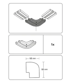 Vorhangschiene GE3 weiß