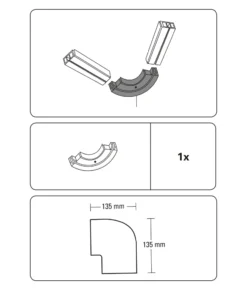 Vorhangschiene GE1 weiß